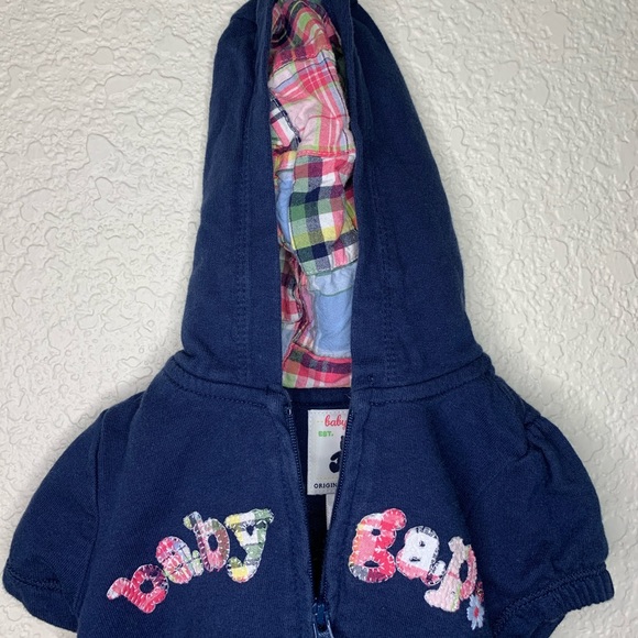 Baby Gap vintage navy zip up sweater Sz 3-6 mo. - Picture 2 of 4